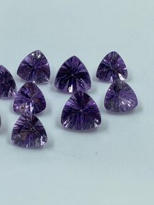 Piedra Preciosa de Amatista Púrpura Natural, Corte Trillón, 10.14 Quilates, Alta Calidad, 6.50-8MM, 9 Piezas para Joyería - Product Image 4