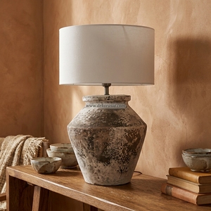 Vase en céramique rustique en terre cuite Baselamp 02, fait main, 33 cm, pour la décoration de la maison et des hôtels, vase de table, vente en gros - Product Image 6