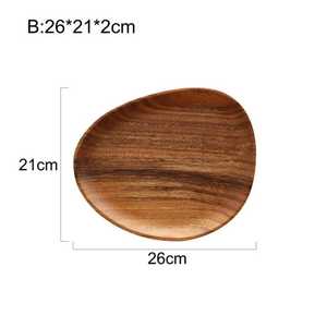 Plateau de service en bois tressé écologique grande capacité, plateau à thé, passe au lave-vaisselle, finition polie, forme rectangulaire, pour bureau et salle de bain - Product Image 1