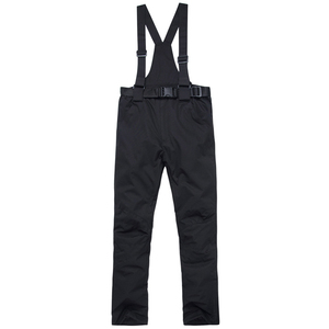 Men's Waterproof Ski Pants Black Polyester Synthetic Insulation Zipper Closure Outdoor Wear - Product Image 1