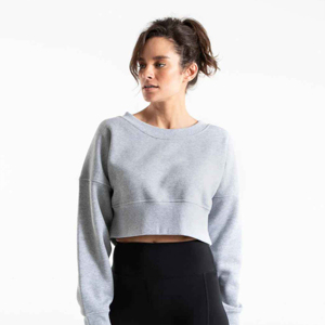 Custom <b>Women</b> Crop Top Sweatshirts Quick Dry Breathable Pullover Cropped Oversize Sweatshirts for <b>Women's</b> Wholesale OEM - Product Image 4