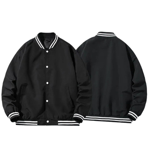 Men's Retro Wool Leather Varsity <b>Jacket</b> with Custom Logo Embroidery Hot Sale Hooded Letterman <b>Jacket</b> for <b>Winter</b> Use - Product Image 3