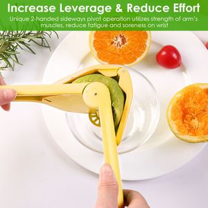 เครื่องคั้นน้ำมะนาวแบบมือหมุน ใช้งานง่าย พับเก็บได้ พร้อมแกนหมุนด้านข้างเพิ่มแรงบีบสำหรับมะนาวและผลไม้ตระกูลส้ม - Product Image 4