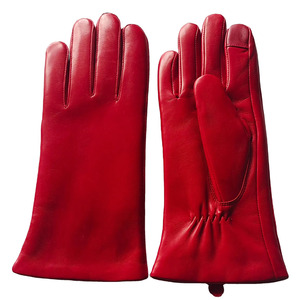 Leather <b>Gloves</b> Wrist Length Plain Style Unlined Winter Daily Use Multiple Colors Available - Product Image 6