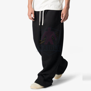 กางเกงวอร์มเอวสูงทรงหลวมพรีเมียมสำหรับผู้ชาย กางเกงจ็อกเกอร์ผ้าฟลีซคอตตอนลำลองพร้อมเชือกผูกเอวสำหรับใส่ในชีวิตประจำวัน - Product Image 3