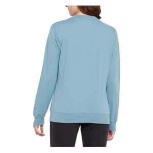 Sudadera de Forro Polar para Mujer, Cuello Redondo, Manga Larga, Resistente al Viento, con Bordado, Tejido de Poliéster/Algodón - Product Image 4