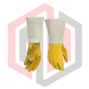 ถุงมือหนังวัวแท้สีเหลืองปาล์มเกรย์ ทนทาน สำหรับงานเชื่อม งานดับเพลิง ป้องกันความร้อน ป้องกันการฉีกขาด ป้องกันการบาด ป้องกันไฟฟ้าสถิต - Product Image 5