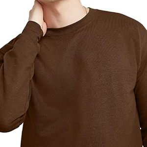 Sudadera STELLAR Marrón Eco Smart para Hombre, Invierno, Forro Polar Grueso de 320g, Transpirable, Cuello Redondo, Corte Regular, Algodón/Poliéster - Product Image 1