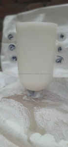 Handmade White <b>Resin</b> Vase with Blue <b>Sculpted</b> Base | Modern Artistic Flower Vase for Home Decor - Product Image 5