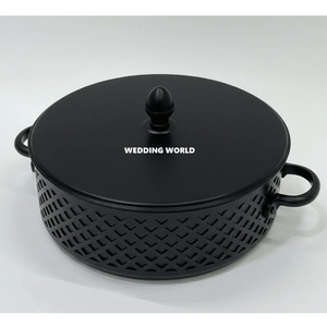 Ensemble de trois casseroles isothermes à double paroi en acier inoxydable, design élégant, nouveau réchaud alimentaire en métal - Product Image 3