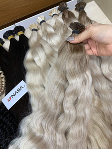 Extensions de cheveux humains vierges de qualité supérieure, 100g, 28 pouces, à pointe plate, lisses naturelles, avec double épaisseur, prix de gros - Product Image 3