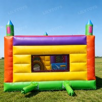 LilyToys Château gonflable personnalisé en PVC avec toboggan, château gonflable commercial pour enfants, aire de jeux