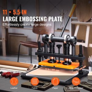 Fustellatrice Manuale 11 X 5.5 con Piastra per Goffratura, Doppio Albero Guida, Macchina da Taglio con Corsa di Pressione 0.47, Macchina da Taglio Premium - Product Image 2