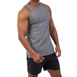 เสื้อกล้ามเล่นยิมของผู้ชายมีสไตล์ทำจากผ้าฝ้ายเนื้อนุ่มผสมโพลีเอสเตอร์มีดีไซน์เข้ารูปสำหรับกล้ามเนื้อ - Product Image 1