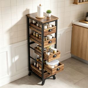 Mobile da Cucina Moderno ed Ecologico a Forma di L in Legno Massello con Ante in PVC e Alluminio, Dimensioni Personalizzabili per Applicazioni in Stile Rustico - Product Image 5
