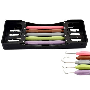 Juego de instrumentos dentales de limpieza y relleno de tamaño mediano con cureta Gracey manual y mango de silicona, juego de curetas periodontales Gracey - Product Image 2