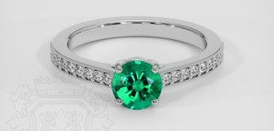 Piedra Preciosa de Esmeralda con Corte Redondo, Verde Natural y Creada en Laboratorio, Piedra para Joyería de Tamaño Personalizado - Product Image 3