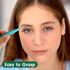 Juego de 3 Pinzas de Punta Fina para Pelo Encarnado, Pinzas de Acero Inoxidable para Eliminar Puntos Negros, para Vello Facial y Cejas - Product Image 5