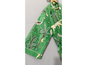 <b>Bath</b> Robe 100% Cotton Indian Jungle Printed Handmade Cotton Kimono <b>Bath</b> Robe Swim Wear Night Wear Free Size Cotton Maxi - Product Image 3
