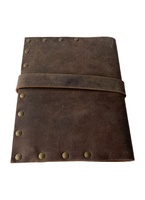 Carnet en cuir rechargeable avec boucle en laiton, carnet souple à pages vierges, livre de sorts vintage, carnet de croquis à reliure thermique, journal de voyage