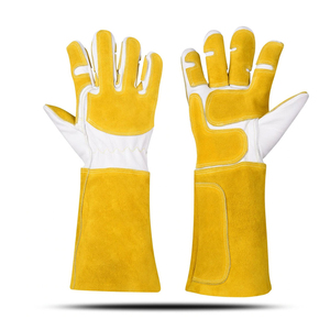 Guantes de Soldadura de Cuero Personalizados con Forro de Algodón, Protección Térmica, Guantes de Seguridad Industriales Resistentes, Bolsas y Estuches LWG-0081 - Product Image 6