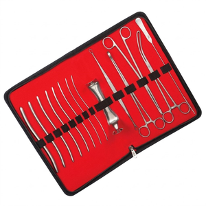 Kit d'instruments chirurgicaux en acier inoxydable 10 pièces : rétracteurs, ciseaux, pinces, manche de scalpel pour étudiants en médecine et sutures - Product Image 4