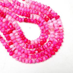 Natural Shaded Pink Opal Gemstone Smooth Rondelle <b>Beads</b> 7-8MM Loose Opal <b>Stone</b> <b>Beads</b> for Jewelry Making Wholesale Genuine <b>Beads</b> - Product Image 6