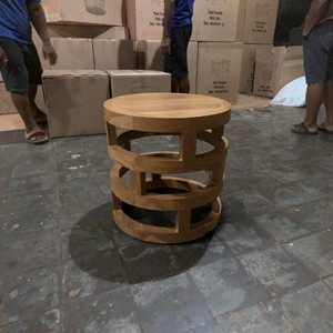 High Quality <b>Solid</b> Teak Wood Round Coffee Table Luxury <b>Wooden</b> Furniture Manufacturer Hotel Villa Home Project Furniture Supplier - Product Image 6