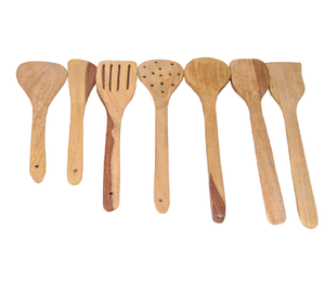Cuillère de service en bois, ustensiles de cuisine pour le dîner, spatule et lève-plat, ensemble de cuillères de cuisson en bois, meilleures ventes - Product Image 1