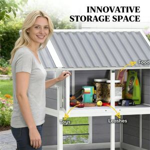 Cuccia per Cani in Legno da Esterno, Arredo Confortevole per Animali Domestici - Product Image 4