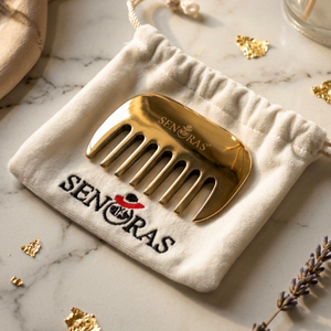 Outil de coiffure professionnel Senoras Kansa Comb |   Masseur pour le cuir chevelu raffermissant la peau |   Manuel, non électrique, portatif |   Logo personnalisé - Product Image 3