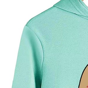 Sudadera con capucha corta para mujer, estilo urbano, cómoda, con logo frontal, de alta calidad, muy vendida. - Product Image 2