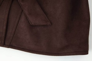 Abrigo de Lona para Mujer, Estilo Retro Vintage, con Cuello Solapa, Manga Larga y Cinturón Decorativo, Nuevo para Invierno - Product Image 6