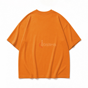 T-shirt en coton uni brodé sur mesure pour homme, coupe oversize à épaules tombantes, style streetwear, vente en gros OEM, faible MOQ - Product Image 2
