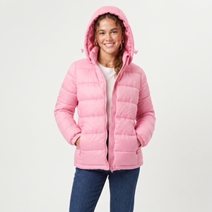 Chaqueta Acolchada con Capucha para Mujer, Abrigo Acolchado Cálido de Invierno, Manga Larga con Cremallera, Ropa Exterior Informal, Chaquetas Acolchadas para Mujer - Product Image 6