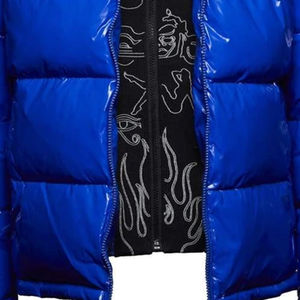 เสื้อแจ็คเก็ตดาวน์บุขนเป็ดผู้ชาย ดีไซน์ใหม่ คุณภาพสูง สำหรับกิจกรรมกลางแจ้ง สีน้ำเงินเข้มล้วน แบบสั่งทำพิเศษ สำหรับฤดูหนาว - Product Image 3