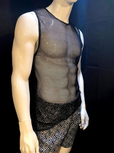 RUN APPAREL Men's <b>Black</b> Sleeveless O-Neck Quick Dry Breathable <b>Tank</b> <b>Top</b> Casual Summer Wear Men's <b>Tank</b> <b>Tops</b> - Product Image 4