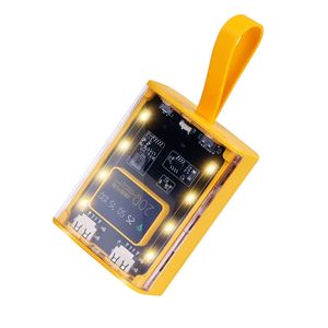 Power Bank Trasparente da 20000mAh, Caricabatterie Portatile Mini per Telefono, Batteria Esterna con 3 Cavi Integrati, 4 Modalità di Illuminazione - Product Image 1