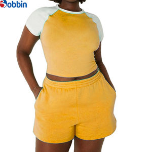 ชุดเซ็ตฮิปฮอปแฟชั่นฤดูร้อนสำหรับผู้หญิง เสื้อครอปแขนกุด กางเกงขาสั้นระดับเข่า ผ้าฝ้าย 100% ระบายอากาศได้ดี เป็นมิตรกับสิ่งแวดล้อม - Product Image 3