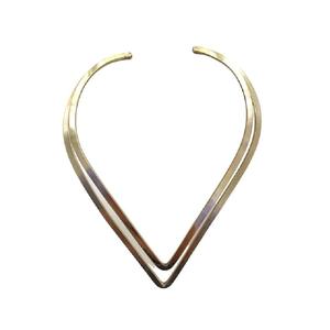 Collier ras du cou en laiton métallique pour femme, réglable, plaqué laiton, bijou minimaliste, élégant et tendance - Product Image 1