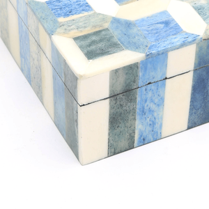 Scatola portaoggetti decorativa in materiale osseo 6X4X2 - Product Image 2