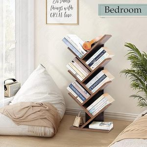 Étagère à livres pour la maison, 7 niveaux, en forme d'arbre, en bois, organisateur de rangement, étagère de présentation pour bureau, salon, salle d'étude - Product Image 4