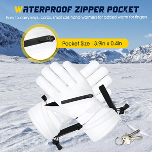 Gants de ski thermiques avancés, résistants à l'eau, mitaines de neige respirantes avec ajustement réglable pour les sports d'hiver en montagne - Product Image 4