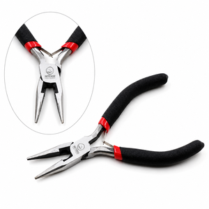 Stainless Steel <b>Needle</b> Nose Pliers for Jewelry Making Black Handle Precision Hand Tool 12.5cm DIY Craft <b>Beading</b> Pliers - Product Image 2