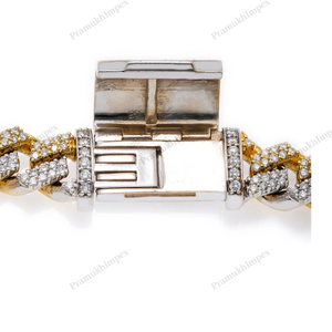Nouveautés Chaîne maille cubaine Miami 12MM 22" personnalisable Moissanite VVS Argent 925 Unisexe Mariage Prix de gros Style Hip Hop Iced - Product Image 3