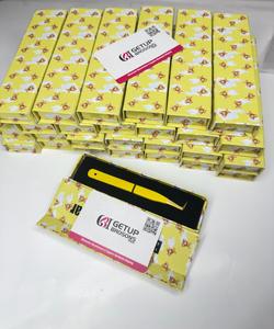 GETUP BROSONS IMPEX Pince à épiler pour cils jaune, 90 degrés, en acier inoxydable de précision, antistatique, à pointe lisse de 10 mm, ensemble - Product Image 5