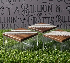 Clear Acrylic Candy and Chocolate Gift <b>Box</b> with Decorative <b>Floral</b> Wooden Panel for Premium Confectionery <b>Storage</b> and Presentatio - Product Image 3