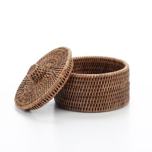 Cesta de Almacenamiento Tejida de Ratán, Estilo Vintage, Ecológica y Hecha a Mano, para Uso en la Cocina, Capacidad de 501 ml, Dimensiones de 50x40x30 cm - Product Image 4