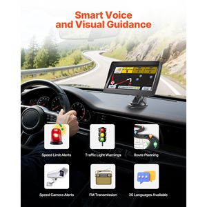 Navigatore GPS per Auto con Schermo Touch da 7 Pollici, Aggiornamenti Mappe a Vita e Guida Vocale Passo dopo Passo, Sistema di Navigazione da 8GB - Product Image 3