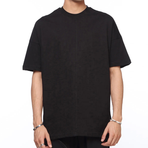 T-shirt décontracté pour homme en maille ajustée, 150 grammes, motif léopard brodé, 100 % coton, manches courtes, anti-boulochage - Product Image 2